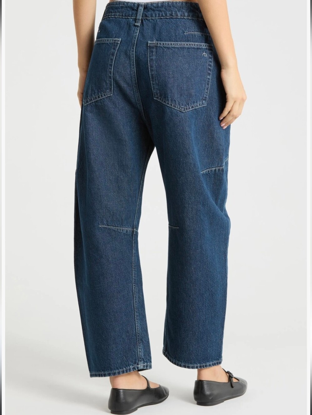 Rag & Bone The Chase High-Rise Barrel Jeans Grafton Blue Sz.28 - Picture 3 of 16